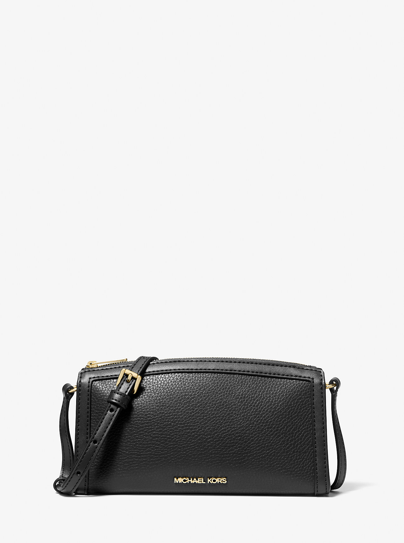 MK Umhängetasche Jet Set Medium Aus Gekrispeltem Leder - Schwarz - Michael Kors von Michael Kors Outlet