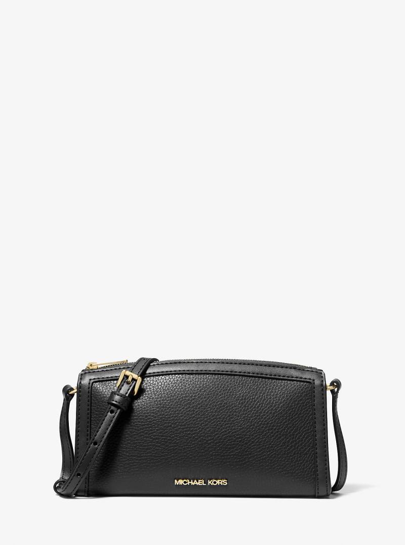 MK Umhängetasche Jet Set Medium Aus Gekrispeltem Leder - Schwarz - Michael Kors von Michael Kors Outlet