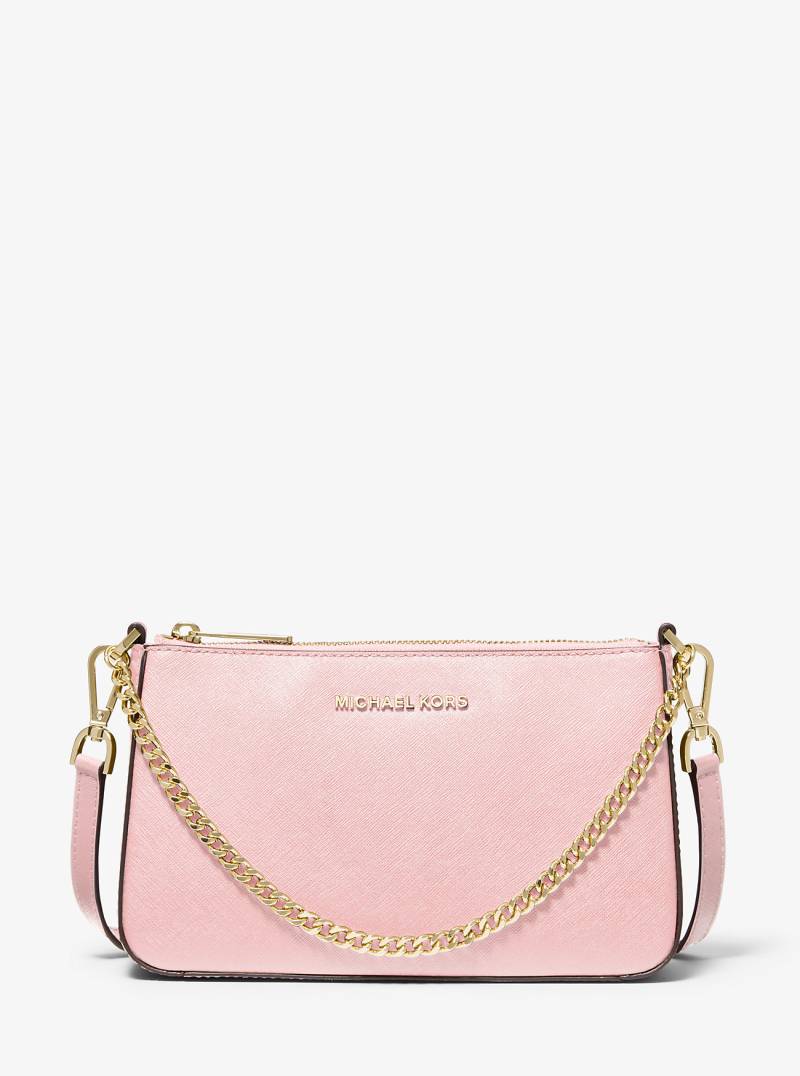 MK Umhängetasche Jet Set Medium Aus Saffianleder - Rosa - Michael Kors von Michael Kors Outlet