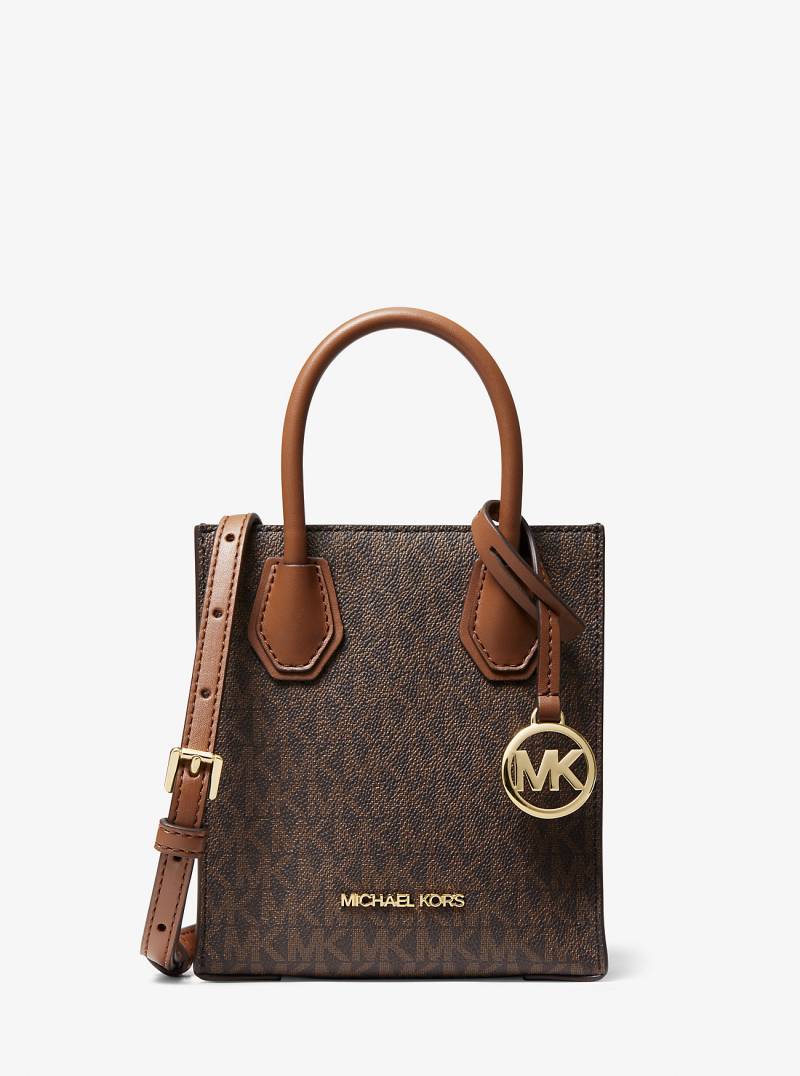MK Umhängetasche Mercer Extra-Small Aus Logostoff Und Leder - Braun - Michael Kors von Michael Kors Outlet