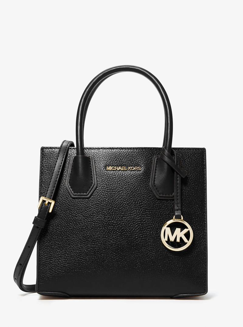 MK Umhängetasche Mercer Medium Aus Gekrispeltem Leder - Schwarz - Michael Kors von Michael Kors Outlet