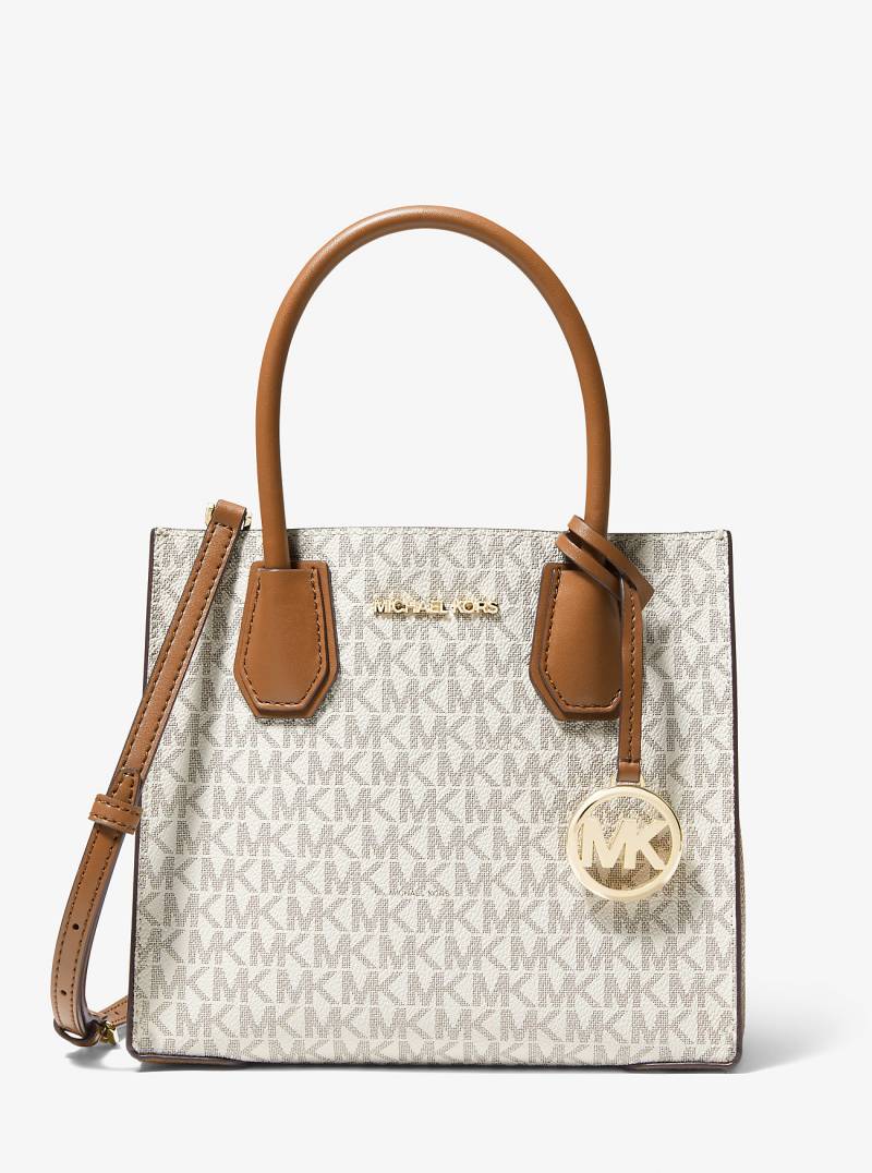 MK Umhängetasche Mercer Medium Aus Logostoff Und Leder Im Akkordeondesign - Natur - Michael Kors von Michael Kors Outlet