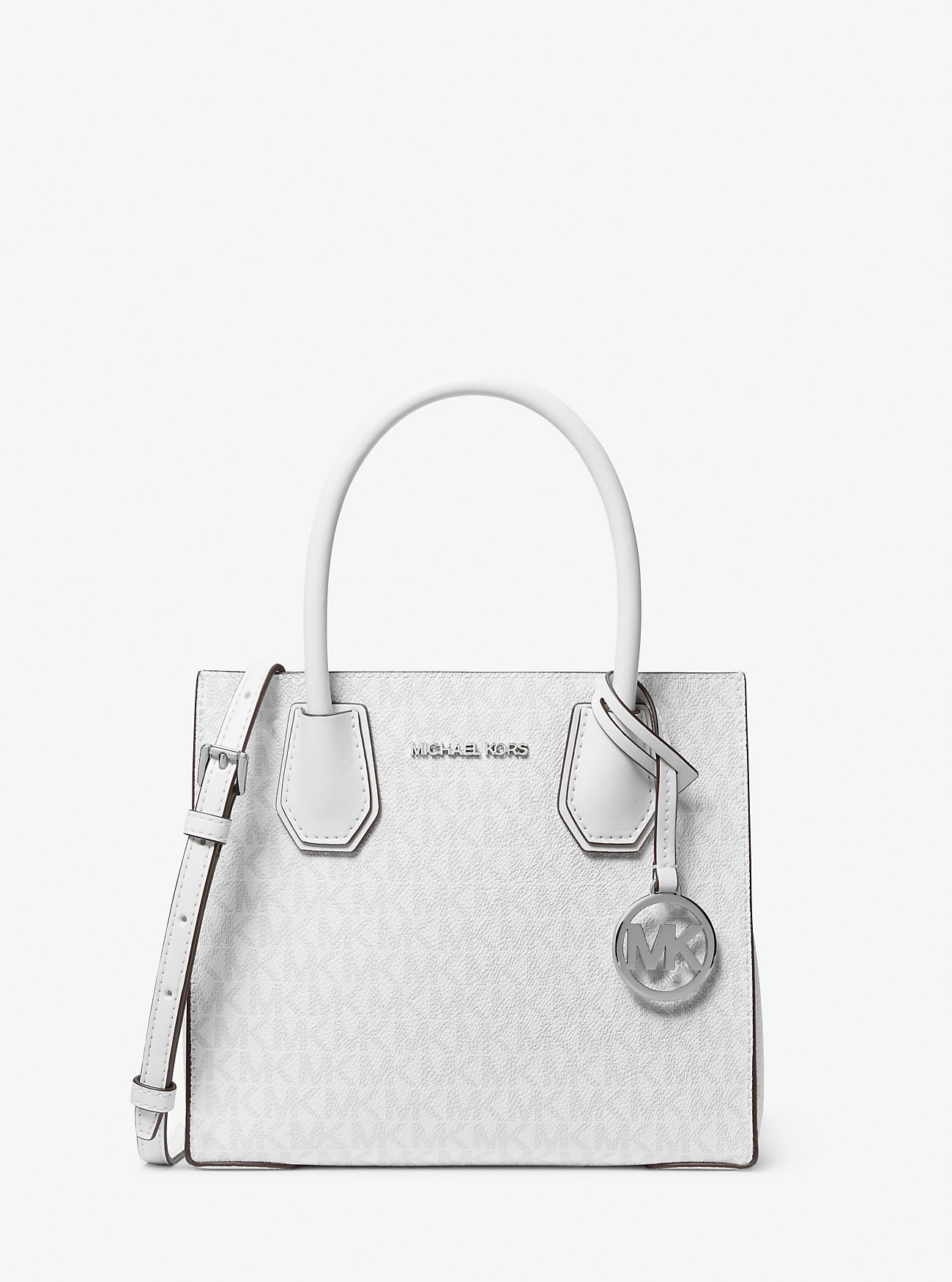 MK Umhängetasche Mercer Medium Aus Logostoff Und Leder Im Akkordeondesign - Weiss - Michael Kors MK Umhängetasche Mercer Medium Aus Logostoff Und Leder Im Akkordeondesign - Weiss - Michael Kors von Michael Kors Outlet