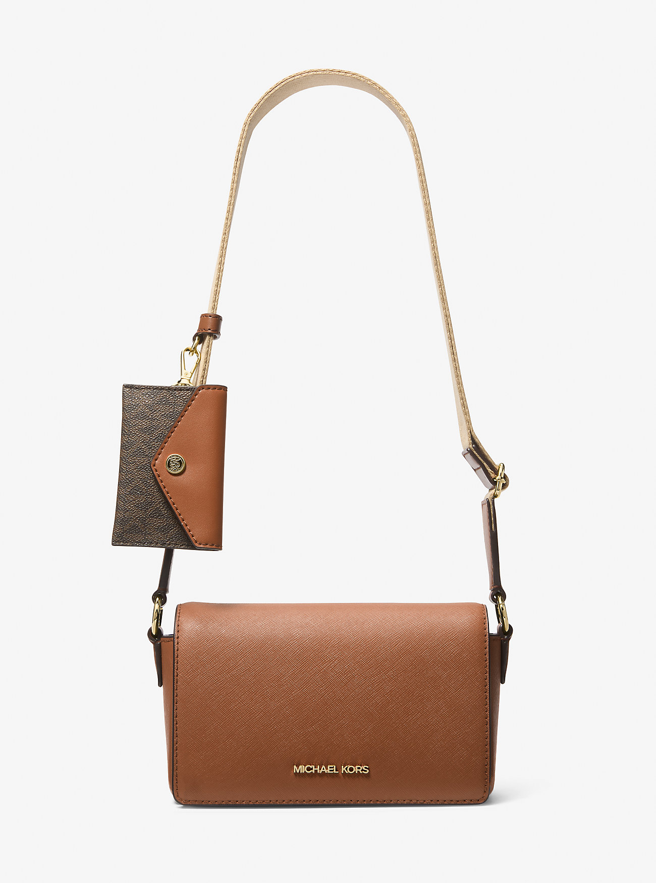 MK Umhängetasche Vincent Small Aus Saffianleder Mit Kartenetui Mit Signature-Logomuster - Braun - Michael Kors MK Umhängetasche Vincent Small Aus Saffianleder Mit Kartenetui Mit Signature-Logomuster - Braun - Michael Kors von Michael Kors Outlet