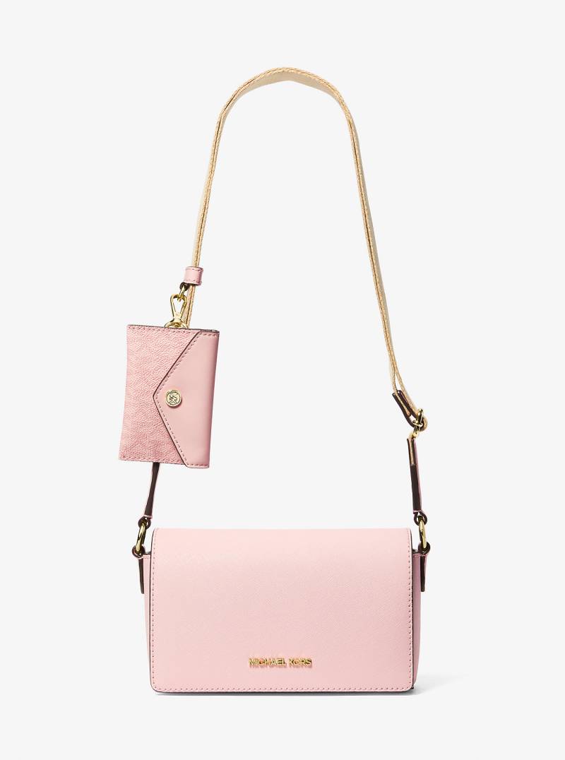 MK Umhängetasche Vincent Small Aus Saffianleder Mit Kartenetui Mit Signature-Logomuster - Rosa - Michael Kors von Michael Kors Outlet