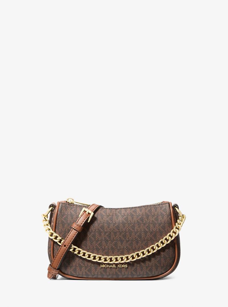 MK Wandelbare Umhängetasche Carmela Small Mit Signature-Logomuster - Braun - Michael Kors von Michael Kors Outlet