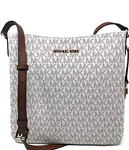 Jet Set Travel Large Messenger Crossbody Shoulder Bag Vanilla Signature von Michael Kors