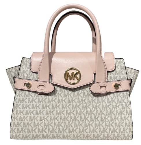 MICHAEL KORS Carmen Saffiano Schultertasche aus Leder mit kleiner Klappe, Powder Blush, Medium von Michael Kors