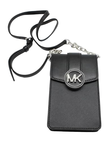 Michael Kors Carmen Small Logo Smartphone Crossbody Bag, schwarz/silber von Michael Kors