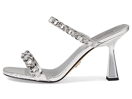 MICHAEL KORS Damen Clara Sandal, Silber, 42 EU von Michael Kors