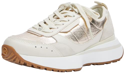 MICHAEL KORS Damen Flynn Trainer Sneaker, Cream, 40 EU von Michael Kors