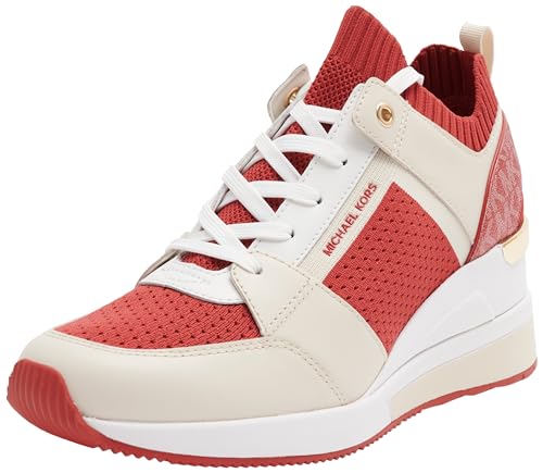 MICHAEL KORS Damen Georgie Knit Trainer Sneaker, Crimson Multi, 38 EU von Michael Kors