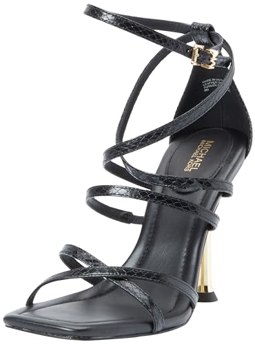 Michael Kors Damen Imani Strappy Sandal, Black, 38 EU von Michael Kors