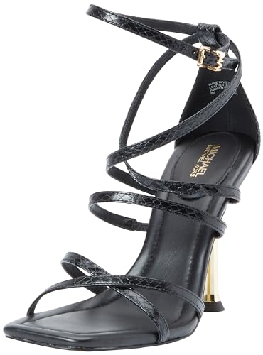 MICHAEL KORS Damen Imani Strappy Sandal, Black, 43.5 EU von Michael Kors