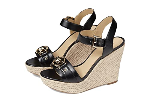 MICHAEL KORS Damen Rory Wedge Espadrilles, Black, 42 EU von MICHAEL KORS