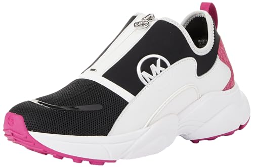 MICHAEL KORS Damen SAMI Zip Trainer Sneaker, Deep Fuchsia Multi W Sh Rhodium, 36.5 EU von Michael Kors