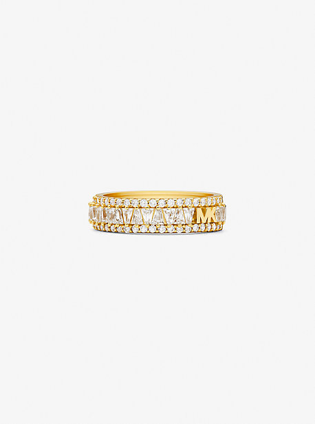 MK Pavé-Ring Aus Sterlingsilber Mit Edelmetallbeschichtung - Goldton - Michael Kors von Michael Kors