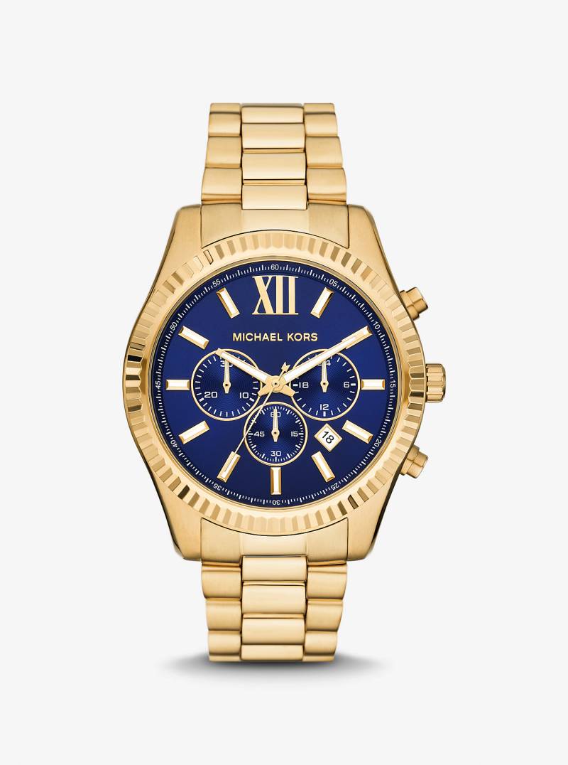 MK Übergroße Armbanduhr Lexington Im Goldton - Goldton - Michael Kors von Michael Kors