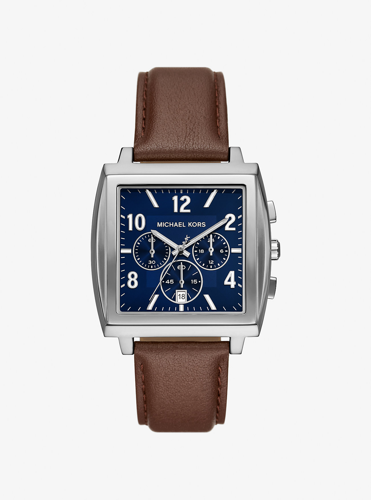 MK Übergroße Armbanduhr Rhys Im Silberton Mit Lederarmband - Silberton - Michael Kors MK Übergroße Armbanduhr Rhys Im Silberton Mit Lederarmband - Silberton - Michael Kors von Michael Kors