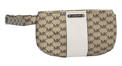 Michael Kors 29226137CG Braun/Khaki Tan/White Logo Design mit Silber Hardware Damen Verstellbare Gürteltasche Hüfttasche (S/M), Braun, S/M von Michael Kors