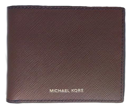 Michael Kors Andy Herren-Geldbörse, Leder, 6 Fächer, Braun, Braun, Faltbare Brieftasche von Michael Kors