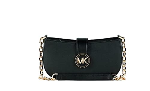 Michael Kors Carmen XS Leder Pouchette Schultertasche, Schwarz von Michael Kors