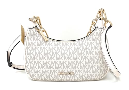 Michael Kors Cora Signature Umhängetasche aus PVC, mit Reißverschluss, mittelgroß, Hellcreme, Lt Cream Multi, Medium von Michael Kors