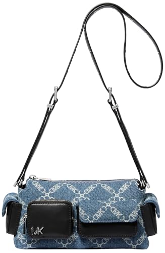 Michael Kors Dakota Kleine wandelbare Umhängetasche, Silberfarbene Hardware/Union Wash, One size von Michael Kors