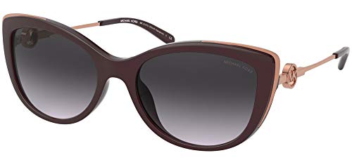 Michael Kors Damen 0MK2127U Sonnenbrille, Burgundy/Grey Shaded, 55 von Michael Kors