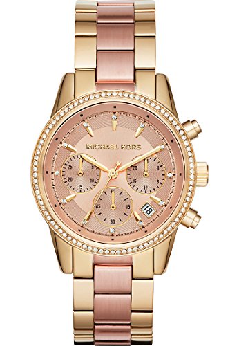 Michael Kors MK6475 Chronograph Uhr Damenuhr Edelstahl Edelstahl 5 bar Analog Chrono Datum Bicolor von Michael Kors