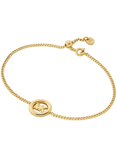Michael Kors Damen-Armband aus der Premium-Kollektion. Schmuck aus Messing in der Farbe Gold mit glänzendem Finish und Kristallen. Maße: Länge 220 mm, Breite 13,3 mm. Die Referenz ist MKJ8576710 von Michael Kors