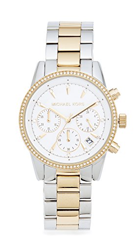 Michael Kors MK6474 Chronograph Uhr Damenuhr Edelstahl Edelstahl 5 bar Analog Chrono Datum Bicolor von Michael Kors