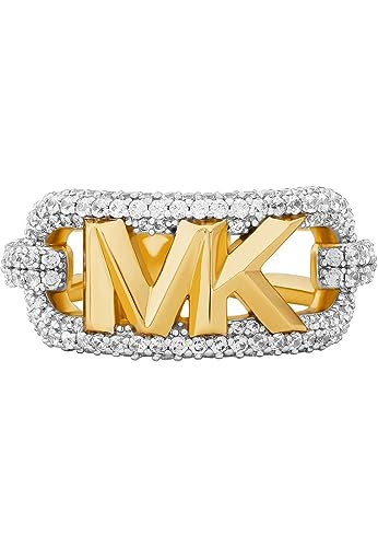 Michael Kors Damen-Damenring Metall Zirkonia 55, Bicolor 32025273 von Michael Kors