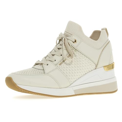 Michael Kors Damen Georgie Knit Trainer Sneaker, cremefarben, 36.5 EU Michael Kors Damen Georgie Knit Trainer Sneaker, cremefarben, 36.5 EU von Michael Kors