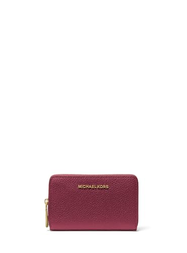 Michael Kors Damen Jet Set Small Zip Around Card Case, Goldfarbene Metallteile/Maulbeere Michael Kors Damen Jet Set Small Zip Around Card Case, Goldfarbene Metallteile/Maulbeere von Michael Kors