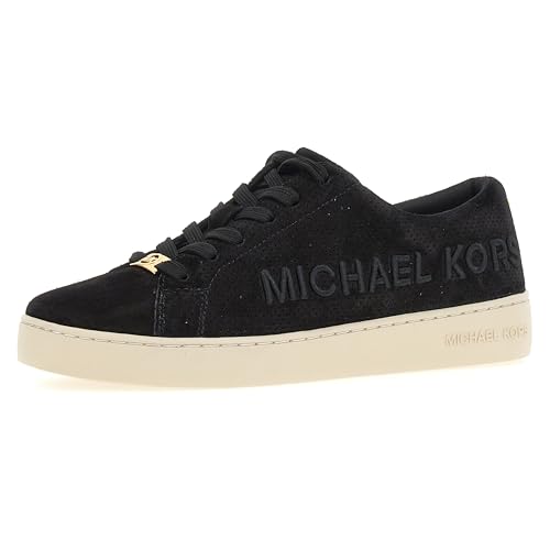 Michael Kors Damen Keaton LACE UP Sneaker, Schwarz, 36.5 EU von Michael Kors
