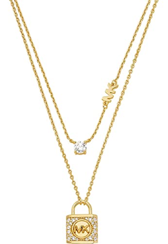 Michael Kors - Mehrsträngige Premium-Kors-MK-Halskette aus goldfarbenem Sterlingsilber für Damen, MKC1630AN710 Michael Kors - Mehrsträngige Premium-Kors-MK-Halskette aus goldfarbenem Sterlingsilber für Damen, MKC1630AN710 von Michael Kors