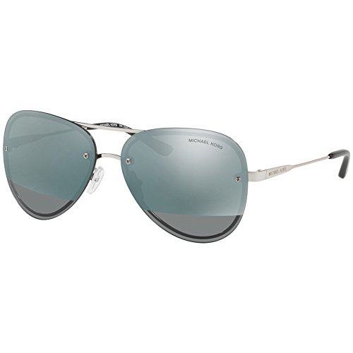 Michael Kors Damen La Jolla 11181Y 59 Sonnenbrille, Silber (Silver Tone/Blockgunmetalmirror) von Michael Kors