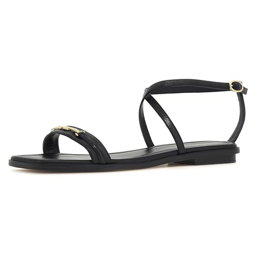 Michael Kors Damen Lena Sandal, Schwarz, 38 EU von Michael Kors