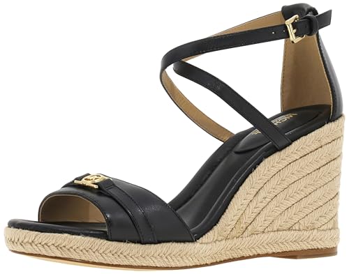 Michael Kors Damen Mandy Wedge Sandals, Schwarz, 36.5 EU von Michael Kors
