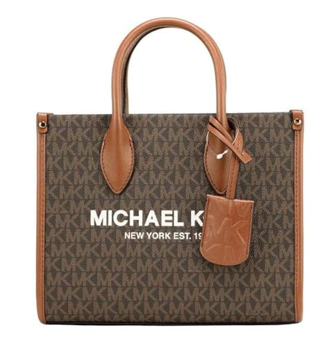 Michael Kors Mirella Logo Tote Umhängetasche Größe S, Brown Signature, Small von Michael Kors