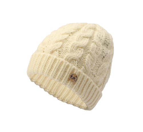 Michael Kors Damen Moving Cables Beanie, stilvolle Mütze & modisches Accessoire Cap für kaltes Wetter, Cream, Einheitsgröße Michael Kors Damen Moving Cables Beanie, stilvolle Mütze & modisches Accessoire Cap für kaltes Wetter, Cream, Einheitsgröße von Michael Kors