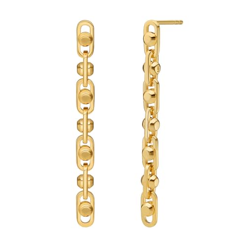 Michael Kors – Premium Astor Link Ohrhänger aus goldfarbenem Sterlingsilber für Damen, MKC171000710 von Michael Kors