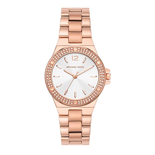 Michael Kors - Lennox Kollektion, Rose Gold Farbe, EdelstahlUhr für Damen MK7279 von Michael Kors