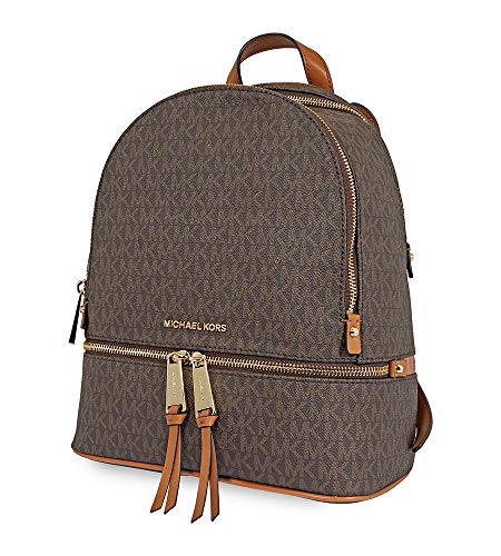Michael Kors Damen Rhea Medium Logo Rucksack, Brown, 24.1 x 12.7 x 31.8 cm von Michael Kors