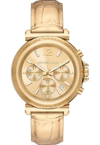 Michael Kors Damenuhr Chronograph Maren Edelstahl goldfarben, MK7508 von Michael Kors