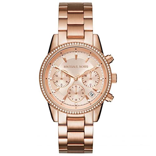 Michael Kors Damen Chronograph Ritz Edelstahl, rosé von Michael Kors