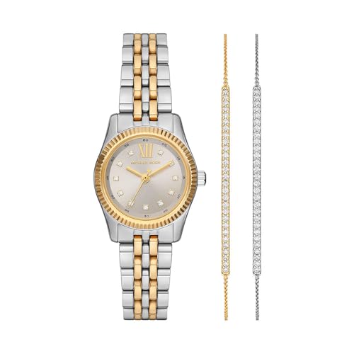 Michael Kors Damen-Geschenkset Uhr Lexington 3-Zeiger-Werk Edelstahl Armbänder, MK4815SET Michael Kors Damen-Geschenkset Uhr Lexington 3-Zeiger-Werk Edelstahl Armbänder, MK4815SET von Michael Kors