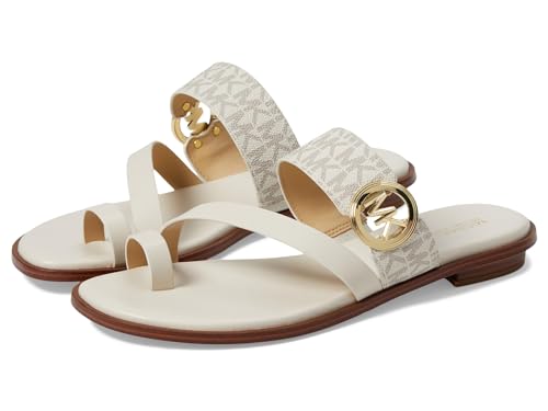 Michael Kors Damen Vera, flache Zehensandalen, Vanille, 39 EU von Michael Kors