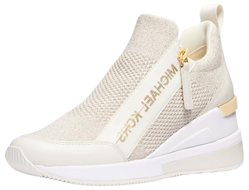 Michael Kors Damen Willis Wedge Trainer Schnür-Sneaker, Champagner, 35 EU von Michael Kors